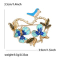 Alloy Flower And Bird Brooch For Elegant Coat Decoration view 4