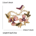 Alloy Flower And Bird Brooch For Elegant Coat Decoration view 6
