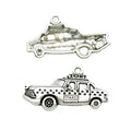 Zinc Alloy Taxi Charm Pendant for DIY Necklace Bracelet Jewelry Making view 3