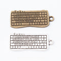 Zinc Alloy Keyboard Charm Pendant for DIY Necklace Bracelet Jewelry Making view 1