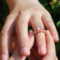 Fashion Rose Gold AAA Cubic Zirconia Women's Ring Set For Engagement Jewelry Accessories view 4