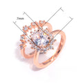 Rose Gold Plated 5A Zircon Couple Ring For Women European American Fashion Jewelry view 5