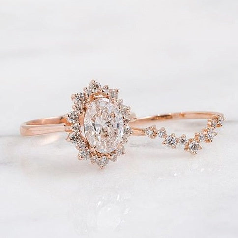 Rose Gold Plated 5A Zircon Couple Ring For Women European American Fashion Jewelry