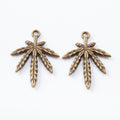 Zinc Alloy Maple Leaf Charm Pendant No.047097 for DIY Necklace Bracelet Jewelry Making view 2