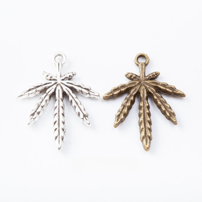 Zinc Alloy Maple Leaf Charm Pendant No.047097 for DIY Necklace Bracelet Jewelry Making