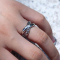 Fashion Smooth Hollow X Cross Open Ring For Women European American Style Jewelry view 4