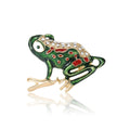 Alloy Enamel Frog Brooch Pin With Rhinestones For Apparel view 5