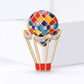 Alloy Enamel Hot Air Balloon Brooch Cute Cartoon Lapel Pin view 2