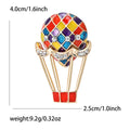 Alloy Enamel Hot Air Balloon Brooch Cute Cartoon Lapel Pin view 5