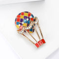 Alloy Enamel Hot Air Balloon Brooch Cute Cartoon Lapel Pin view 3