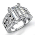 European American Exaggerated Silver Color Couple Ring With Quality Zircon Inlaid Fashion Jewelry view 2