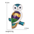 Alloy Enamel Cartoon Owl Brooch For Fashion Clothing Accessories view 5