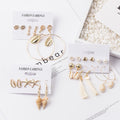 Bohemian Alloy Shell Pearl Starfish Conch Tassel Hoop Stud Set Beach Ocean Style Fashion Earrings view 4
