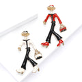 Korean Style Alloy Enamel Bag Girl Brooch Pin For Handbags view 3