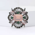 Alloy Rhinestone Wreath Brooch Pin For Women's Cardigans view 2