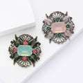 Alloy Rhinestone Wreath Brooch Pin For Women's Cardigans view 1