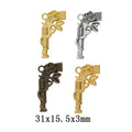 Zinc Alloy Pistol Charm Pendant for DIY Necklace Bracelet Jewelry Making view 1