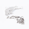 Zinc Alloy Pistol Charm Pendant for DIY Necklace Bracelet Jewelry Making view 3