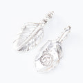 Zinc Alloy Feather Leaf Charm Pendant for DIY Necklace Bracelet Jewelry Making view 3