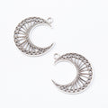 Zinc Alloy Moon Charm Pendant No.688280 for DIY Necklace Bracelet Jewelry Making view 2