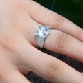 Luxury European Style Womens Engagement Wedding Ring Copper Micro Paved Zircon Jewelry view 5