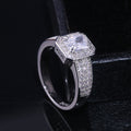 Luxury European Style Womens Engagement Wedding Ring Copper Micro Paved Zircon Jewelry view 4