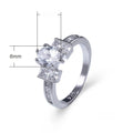 Simple Fashion Wedding Ring Classic Oval Square Zircon Stone Bridal Ring view 5