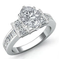 Simple Fashion Wedding Ring Classic Oval Square Zircon Stone Bridal Ring view 2