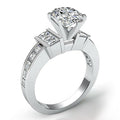 Simple Fashion Wedding Ring Classic Oval Square Zircon Stone Bridal Ring view 3