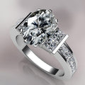 Simple Fashion Wedding Ring Classic Oval Square Zircon Stone Bridal Ring view 1