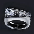 Clear Texture Water Drop Zircon Ring European American Street Fashion Women's Jewelry view 3
