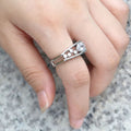 Clear Texture Water Drop Zircon Ring European American Street Fashion Women's Jewelry view 2