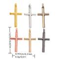 Zinc Alloy Cross Charm Pendant No.177522 for DIY Necklace Bracelet Jewelry Making view 1