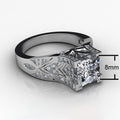Fashion Hollow Zircon Wedding Ring For Men And Women Copper White Gold Plated Jewelry view 5