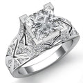 Fashion Hollow Zircon Wedding Ring For Men And Women Copper White Gold Plated Jewelry view 4