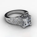 Fashion Hollow Zircon Wedding Ring For Men And Women Copper White Gold Plated Jewelry view 6