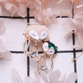 Vintage Alloy Fox Brooch With Crystal For Scarves And Clothing view 4