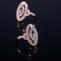 Rose Gold Plated Copper Micro Paved Zircon Ring For Women Creative Fashion Cross Border Jewelry view 4