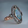 Rose Gold Plated Copper Micro Paved Zircon Ring For Women Creative Fashion Cross Border Jewelry view 1