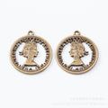 Zinc Alloy Woman Head Charm Pendant No.181663 for DIY Necklace Bracelet Jewelry Making view 3