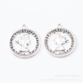 Zinc Alloy Woman Head Charm Pendant No.181663 for DIY Necklace Bracelet Jewelry Making view 2