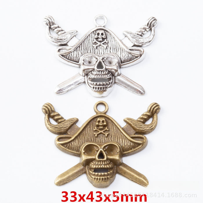 Zinc Alloy Skull Charm Pendant No.557142 for DIY Necklace Bracelet Jewelry Making