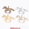 Zinc Alloy Horse Charm Pendant No.373244 for DIY Necklace Bracelet Jewelry Making view 1