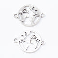 DIY Vintage Zinc Alloy Double Loop Earth Map Pendant Charm For Necklace Jewelry Accessories view 2