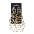 Bohemian Oversized Layered Round Hoop Tassel Alloy Drop Statement Nightclub Fashion Earrings view 2