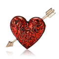 Alloy Enamel Heart Arrow Brooch Pin For Women Suit Decoration view 5