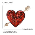 Alloy Enamel Heart Arrow Brooch Pin For Women Suit Decoration view 4