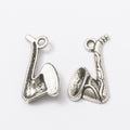 Zinc Alloy Saxophone Charm Pendant for DIY Necklace Bracelet Jewelry Making view 3
