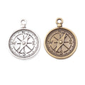 Zinc Alloy Compass Charm Pendant for DIY Necklace Bracelet Jewelry Making view 4