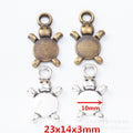 Zinc Alloy Turtle Charm Pendant No.608037 for DIY Necklace Bracelet Jewelry Making view 1